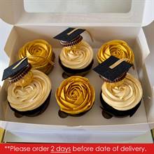 Ministry of Cupcakes - Box of 6 - Graduation Flowers