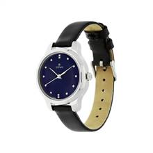 Titan Women's Chic minimalist watch with Blue dial and leather strap 2481SL08