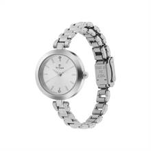 Titan Quartz Analog Silver Dial Silver Stainless Steel Strap Watch For Women 2598SM01