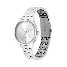 Fastrack Stunners Quartz Analog Silver Dial Metal Strap Watch for Girls 6248SM01