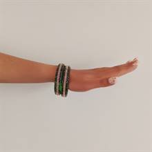 Emerald Green Glass Bangles (Set of 2)