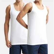 Jockey Round Neck Sleeveless Vest - White (Pack of 2) #8816