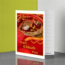 Chhath Parwa Greeting Card - Ritual Design