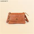 Small Side Sling Leather Bag by Humanfit (#1413) - Tan Brown