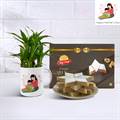 Lucky Bamboo with My Dearest Mom Mug & Kaju Barfi