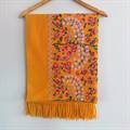 Golden Mustard Floral Shawl