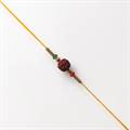 Yellow Rudraksha Crystal Designer Rakhi