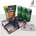 Father's Day Beer & Scarf Hamper with Haldiram Samosa 