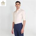 Arrow Men’s Creame Textured Autopress Slim Fit Formal Shirt (ARAGSH0033)