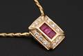 DIAMOND RUBY PENDENT (b5010)