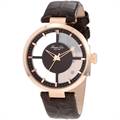 Kenneth Cole New York Women's KC2647 Rose Gold Transparent Dial Round Watch