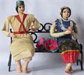 Tharu Couple (16cm x 16cm)