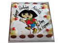 Pineapple Cake with the drawing of Dora the Explore  from Julies Cake & Pastries