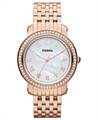 Fossil Watch, Women's Emma Rose Gold Tone Stainless Steel Bracelet 38mm ES3186