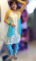 Fasinate yourself in this soft silk with petch work.(slong12)