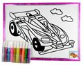Coloring Figure For Your Child (A F1 Race Car)