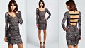 Naomi Aztec Strappy Bodycon Dress (M130)