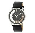 Kenneth Cole Men's Transparency KC1793 Black Leather Quartz Watch with White Dial