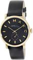 Marc by Marc Jacobs Baker Gold-Tone Black Leather Ladies Watch MBM1269