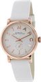 Marc By Marc Jacobs Baker Mini Rose Gold Tone White Leather Watch MBM1284