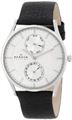 Skagen skw6065 40mm Stainless Steel Case Black Calfskin Mineral Women's Watch