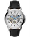 Fossil Men's ME3053 Grant Automatic Self Wind Leather Watch - Black