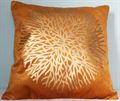 Gold Snowflake Cushion Cover with Cushion (16 X 16 inch)