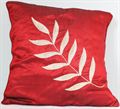 Red Leaf Cushion Cover with Cushion  (16 X 16 inch)