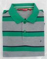 John Players Men's Green Stripe Polo T Shirt (JP26N4H2A2)