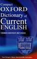 COMPACT OXFORD ENGLISH DICTIONARY OF CURRENT ENGLISH: THIRD EDITION