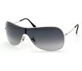 Ray Ban Metal Silver Gradient Grey Black Sunglasses (RB 3211 RB3211 003/8G)
