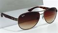 Ray Ban Aviator Matte Gunmetal Brown Havana (RB 3457 029/13) Sunglass