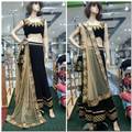Black Velvet Lehenga Choli With Dupatta