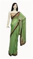 Georgette Parrot Green Saree (1588)