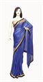 Georgette Royal blue Saree (1588)