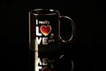 Black I Really Love You Printed Ceramic Cup (21598)