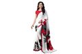Italian Crepe Saree with Asymmetric Prints (Semi stitched Set) - 203S1009