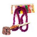 Dhaka Topi with Makhamali Mala, Saptarangi Tika & Jajanka