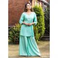Blue Kurti with Garara Set