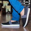 Caliber Shoes Black Casual Slip on Shoes For Men - (705)