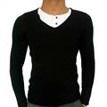 Black Korean Style Men’s Sweater 