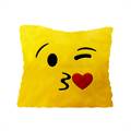 Kiss Emoji Smiley Thick Plush Pillow Rectangle Cushion