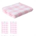 MINISO Simple Plaid Towel- Pink
