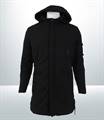 KILOMETER Long Thick Cotton Jacket For Men - KM 6602 Black