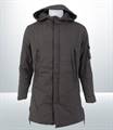 KILOMETER Long Thick Cotton Jacket For Men - KM 6602 Ash Grey