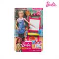 Barbie Art Teacher Playset with Blonde Doll, Toddler Doll, Easel and Accessories (GJM29)
