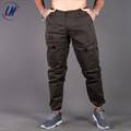 KILOMETER Casual Army Green Multi Pockets Cargo Box Pant For Men - KM 024B