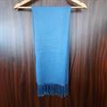 Cornflower Blue Bamboo and Wool Shawl