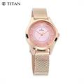 Titan Sparkle Pink Dial Analog Watch for Women (2565Wm02)