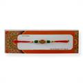 OM Rakhi with Green Beads